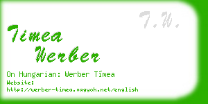 timea werber business card